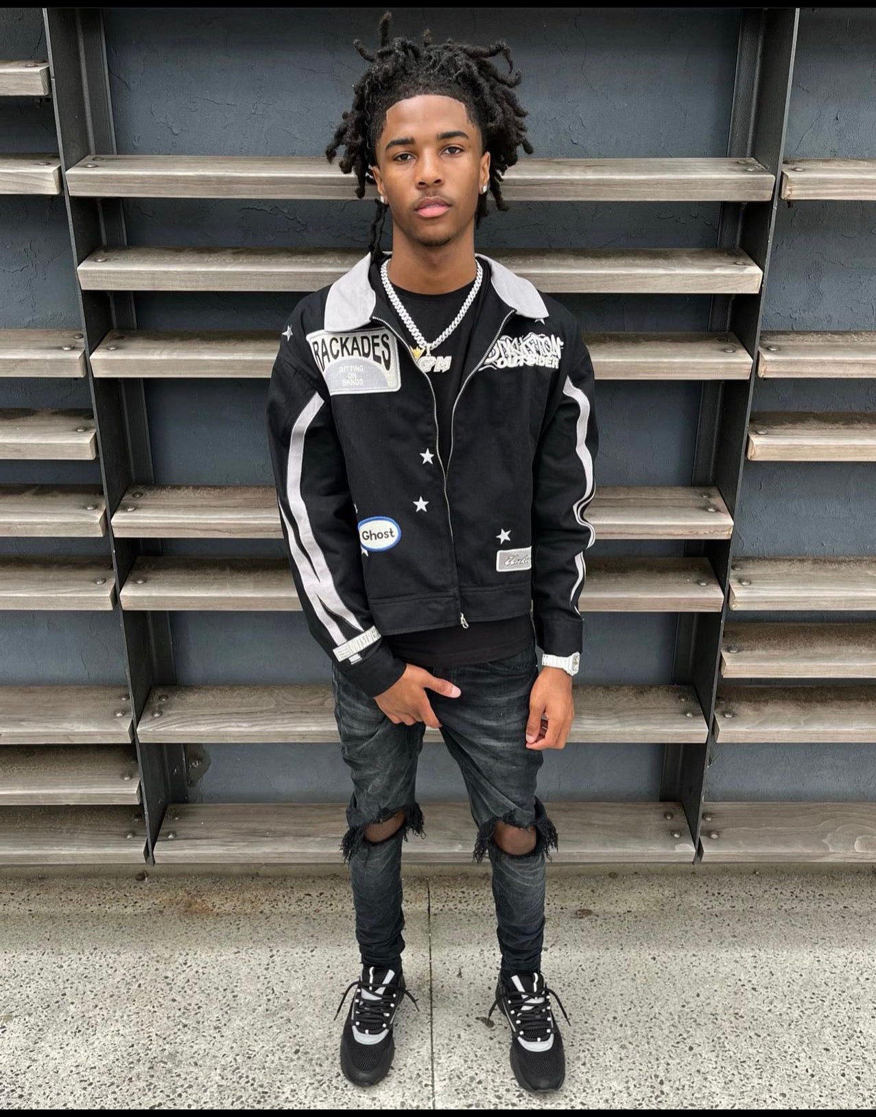 Black StacktonOutsider Motorsport Worker Jacket