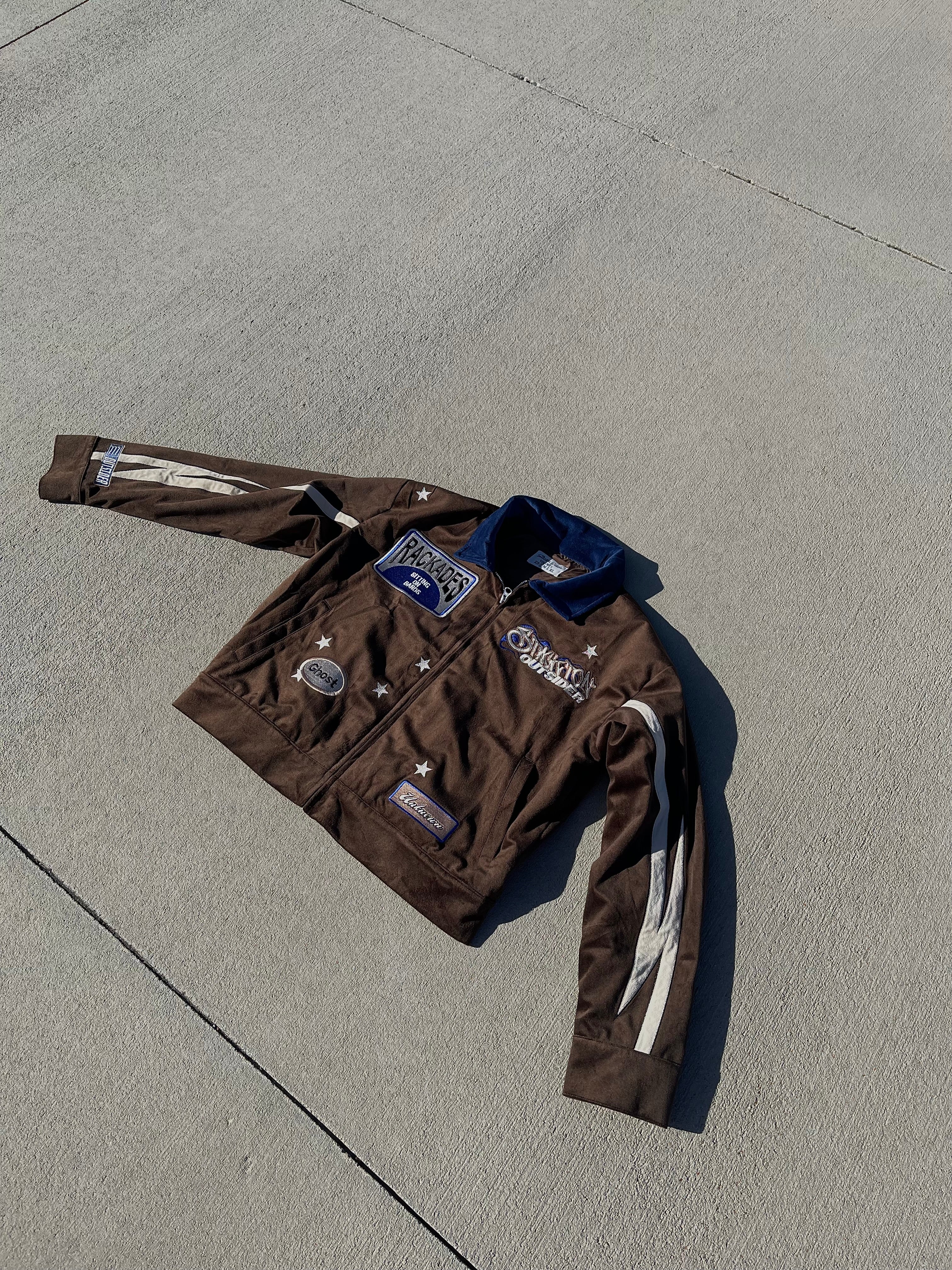 Brown StacktonOutsider Motorsport worker jacket