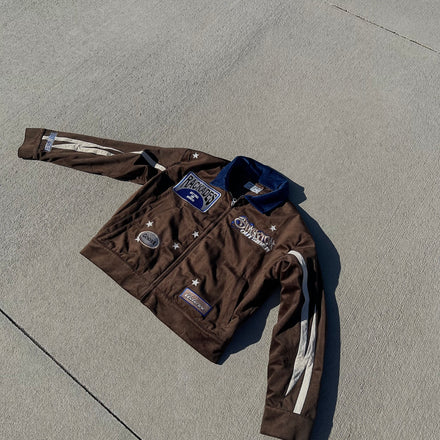 Brown StacktonOutsider Motorsport worker jacket