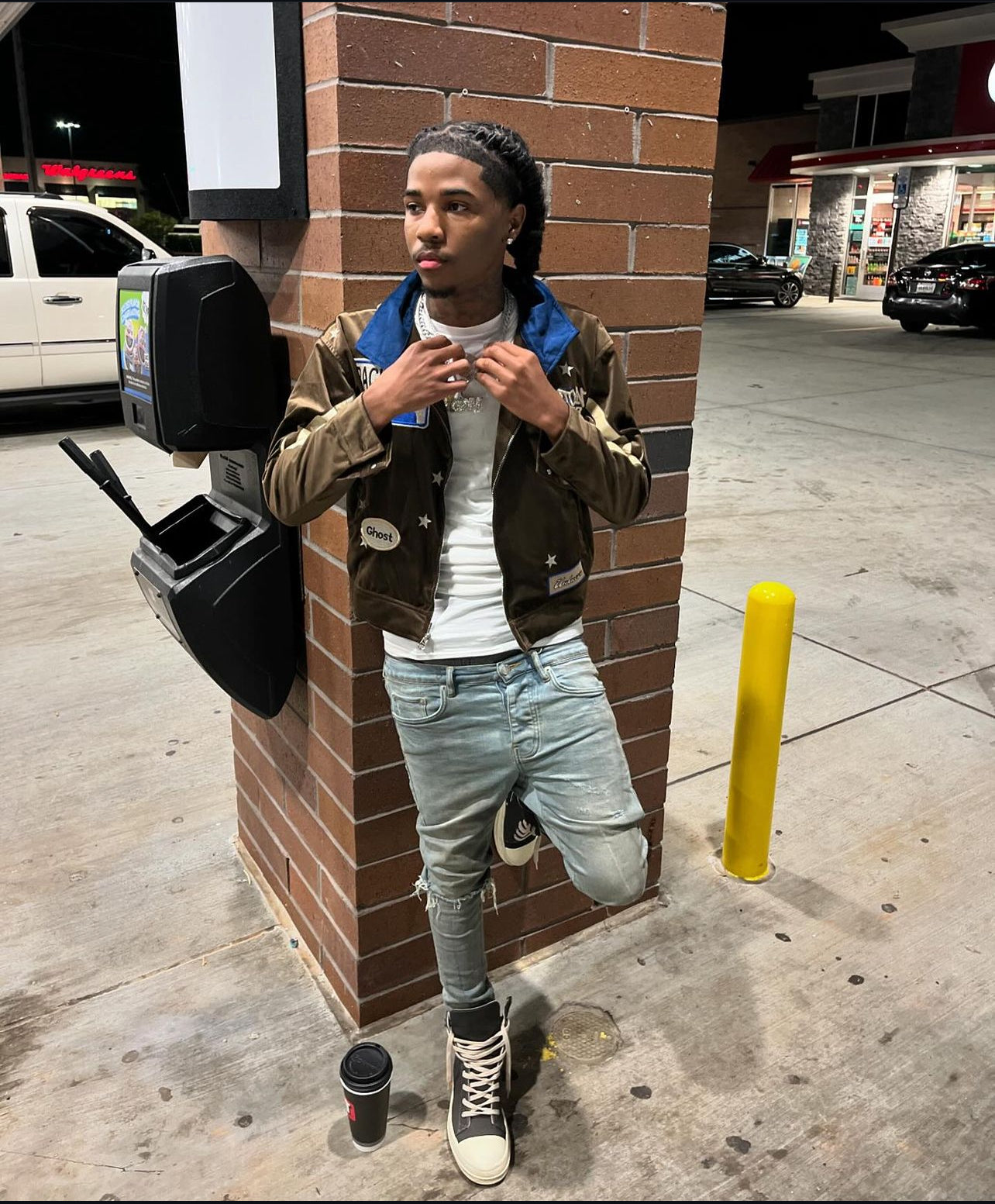 Brown StacktonOutsider Motorsport worker jacket